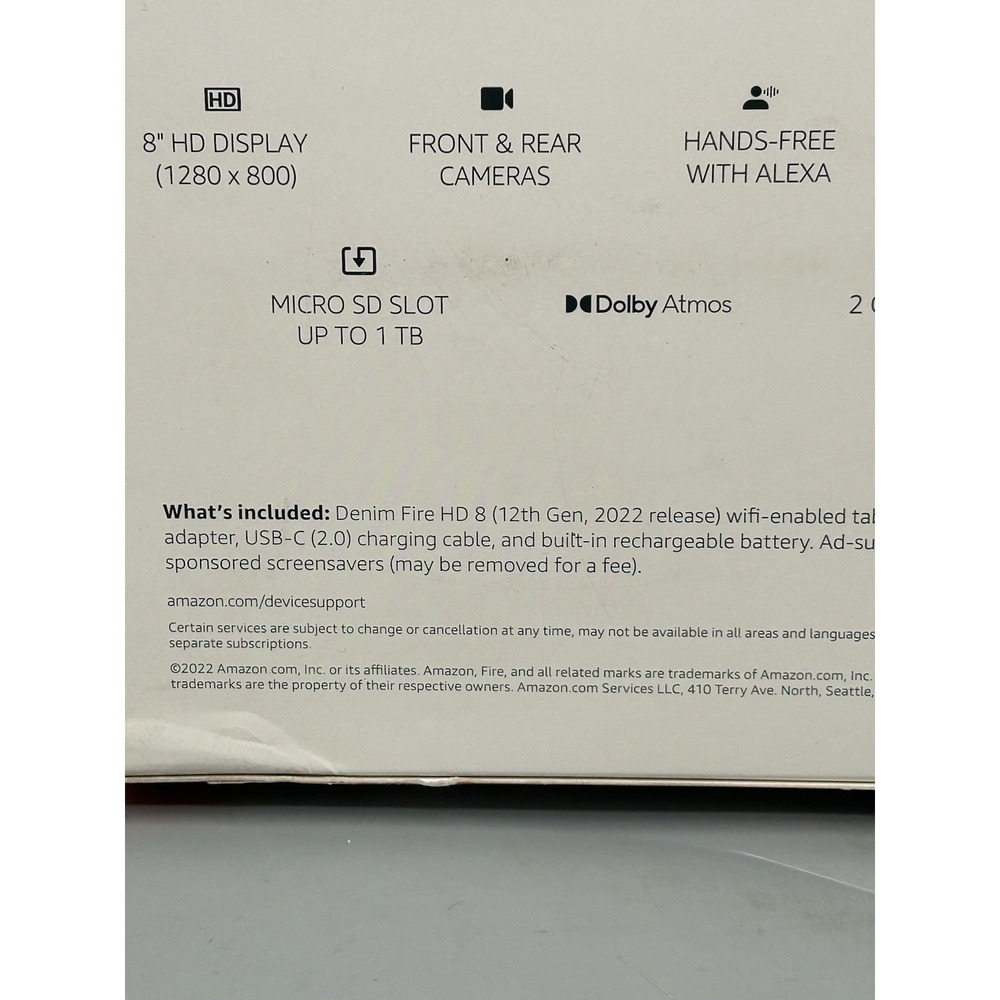 Amazon Fire HD 8 Tablet 64GB (12th Gen)(2022) - Denim - Sealed - Picture 4 of 5